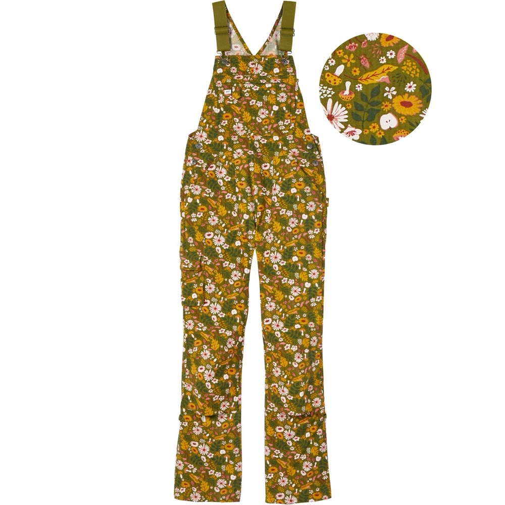 Duluth Trading Women Size M x 29 Heirloom Gardening Overalls RARE Fall Floral